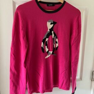 Burberry Pink Crew Neck Sweater with Penguin Design